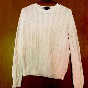 Ralph Lauren Golf white cable knit sweater